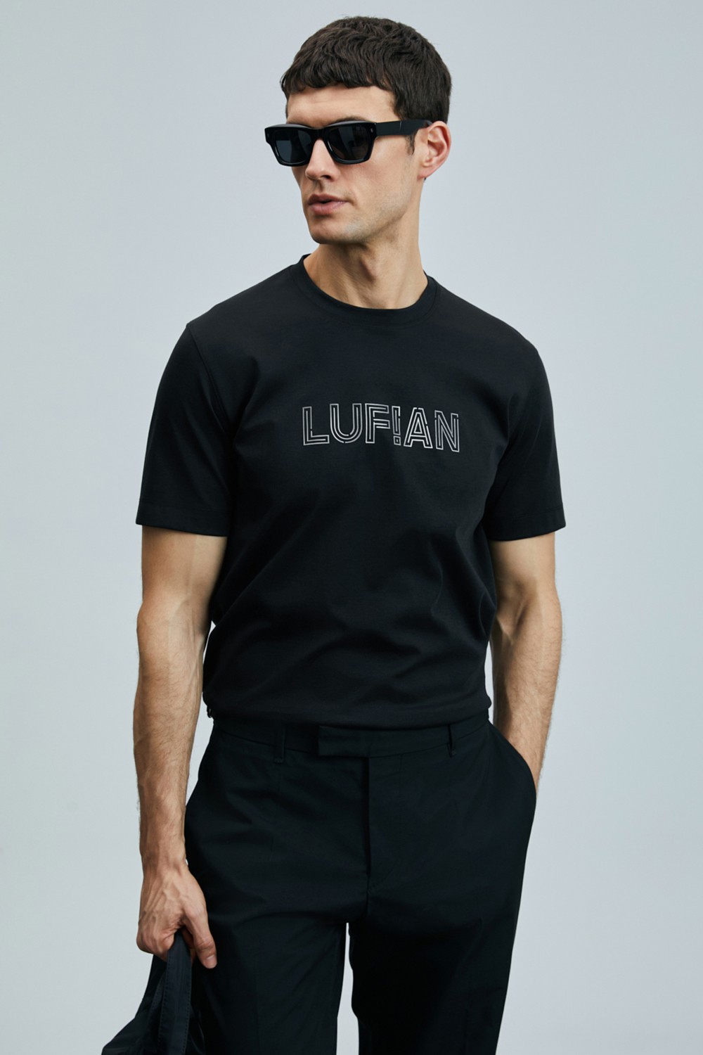 Lufian Thınk Modern Grafik Tişört Siyah görsel 7