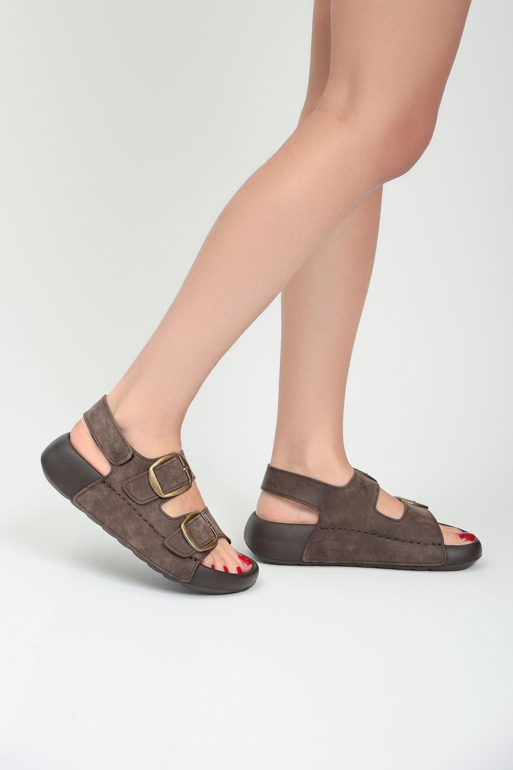 Qramed Orthopedix Çitf Bantlı Tokalı Unisex Spor Sandalet QR25250 görsel 5