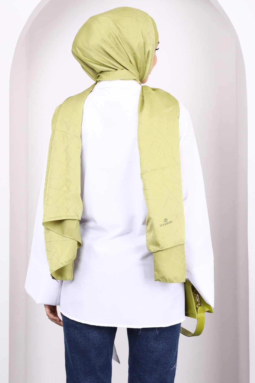 İmaj Butik Beyaz Yan Bağlamalı Kimono görsel 8