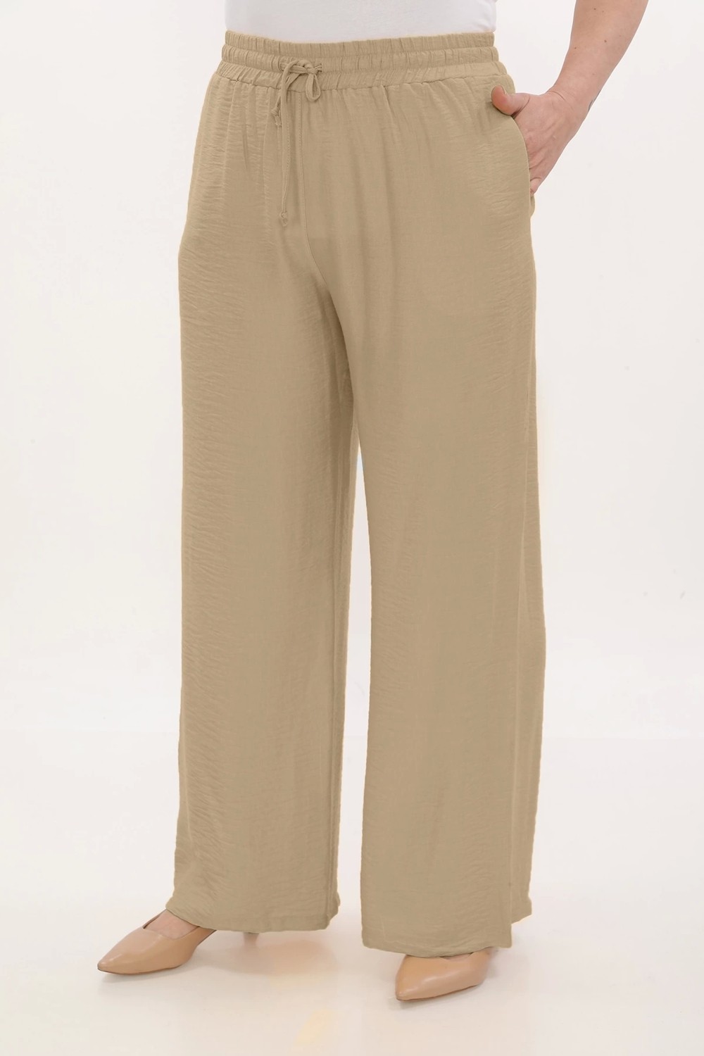 Lady Majestic Viscose Büyük Beden Pantalon görsel 4