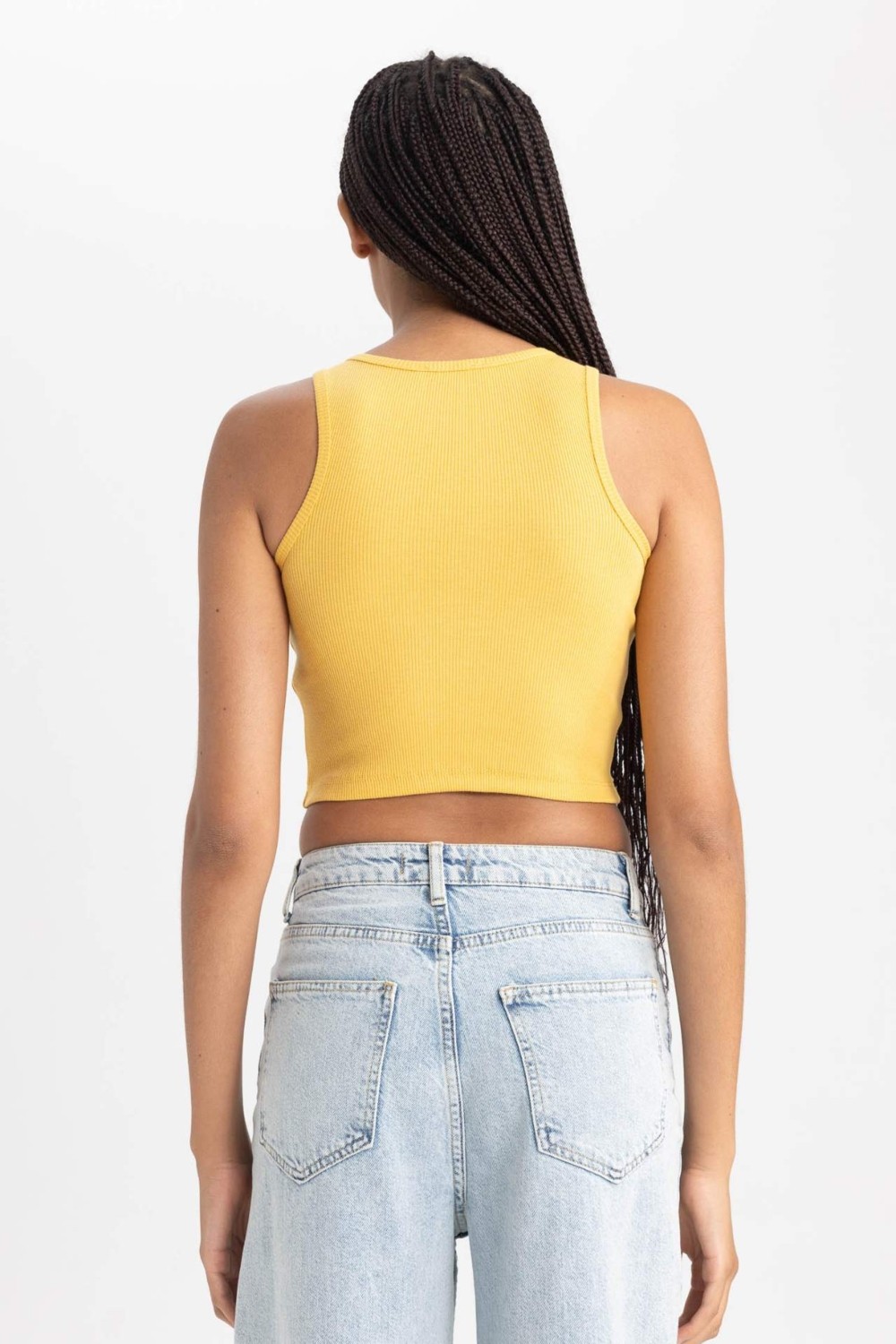 DeFacto Fitted Halter Yaka Atlet B0658AXNS görsel 7