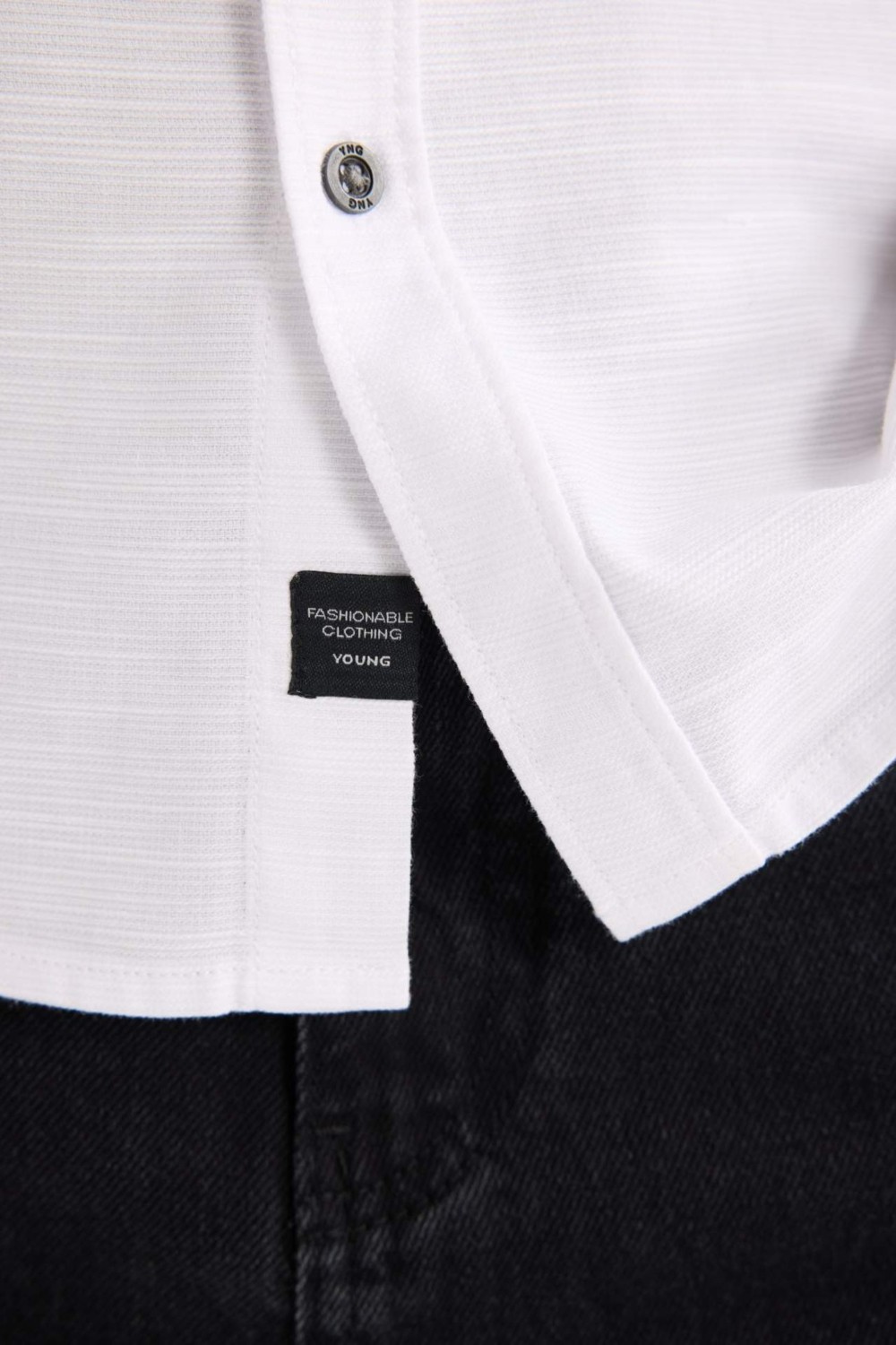 DeFacto %100 Pamuk Slim Fit Basic Uzun Kollu Siyah Gömlek A4644AX25SP görsel 6