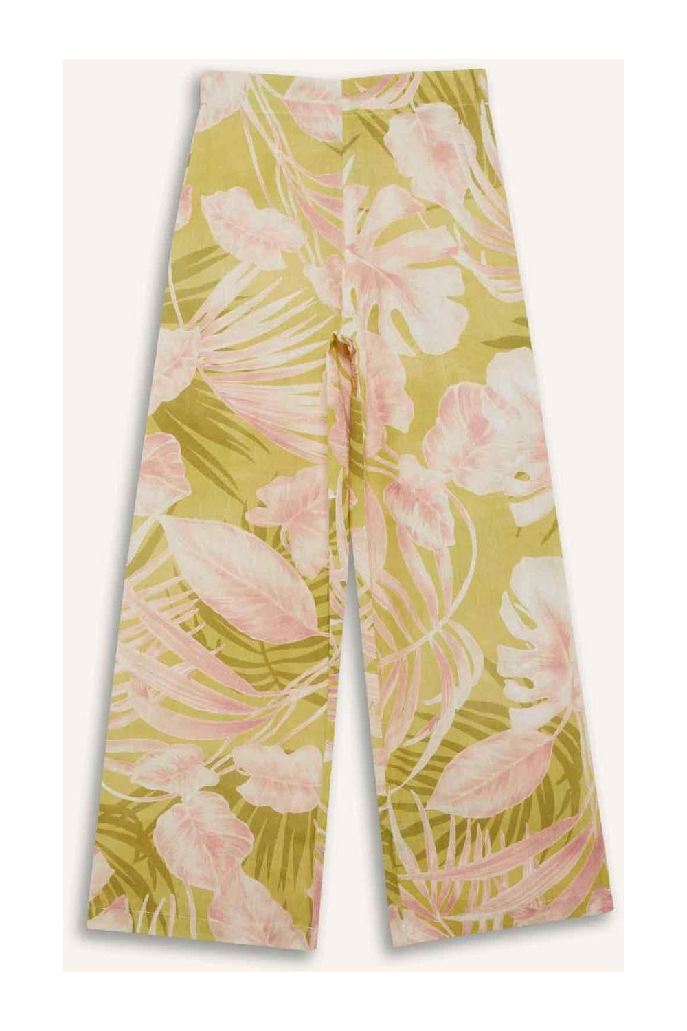 DeFacto %100 Pamuk Wide Leg Geniş Paça Desenli Beli Lastikli Pantolon Kız Çocuk D7610A825SM görsel 7