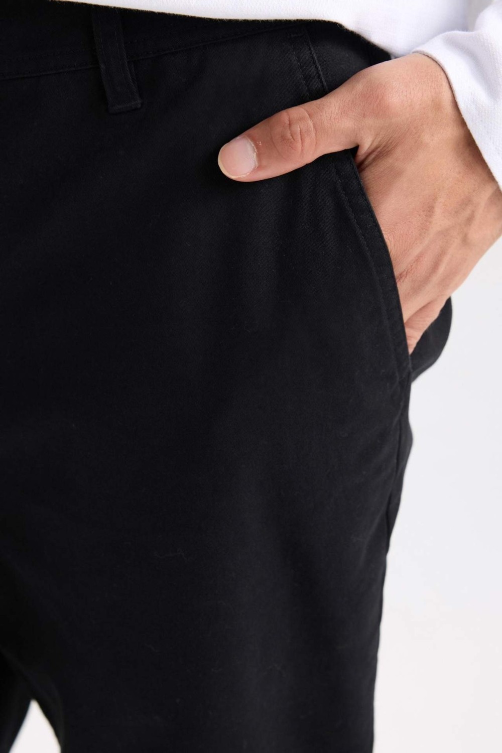 DeFacto Regular Fit Normal Kesim Yazlık Düz Paça Chino Kanvas Pantolon D7349AX25SP görsel 8