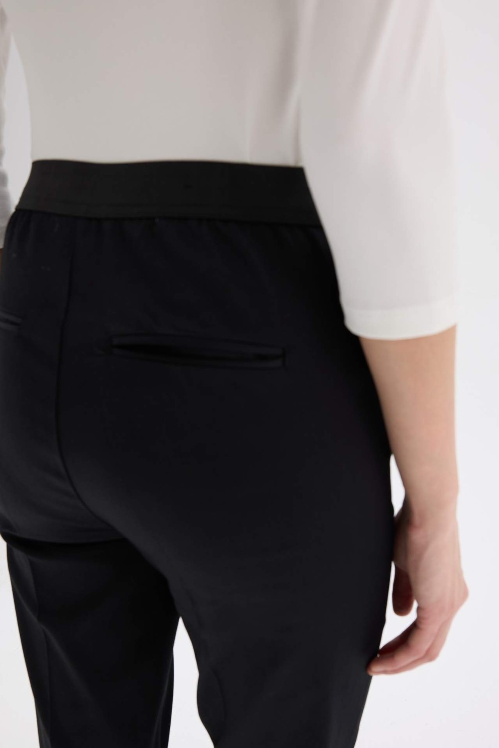 DeFacto Sigaret Saten Kumaş Pantolon Normal Bel Basic Beli Lastikli J8743AZ25SM görsel 6
