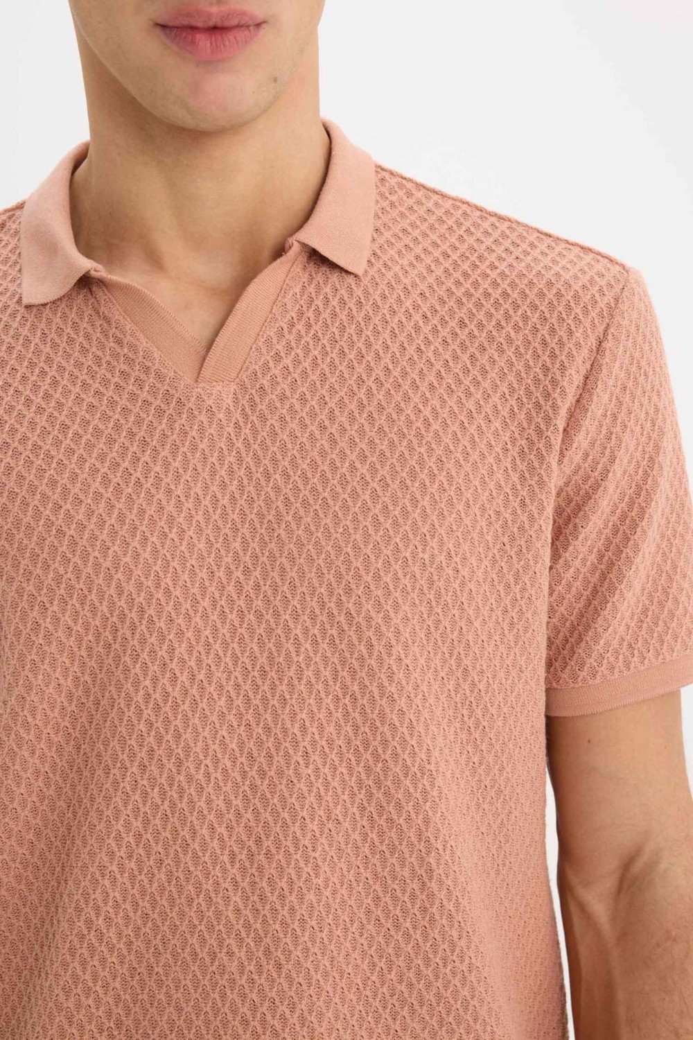 DeFacto Regular Fit Polo Yaka Kısa Kollu Tişört E1215AX25SM görsel 7
