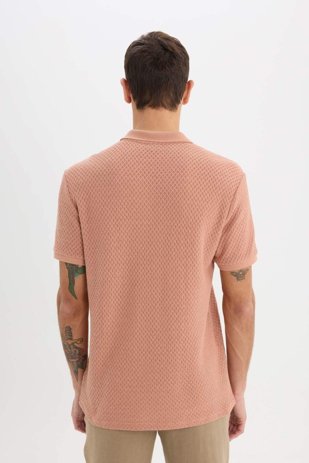 DeFacto Regular Fit Polo Yaka Kısa Kollu Tişört E1215AX25SM görsel 8