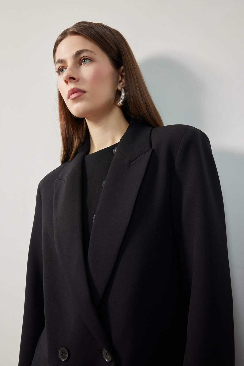 DeFacto Oversize Ceket Yaka Blazer Ceket C2457AX25SP