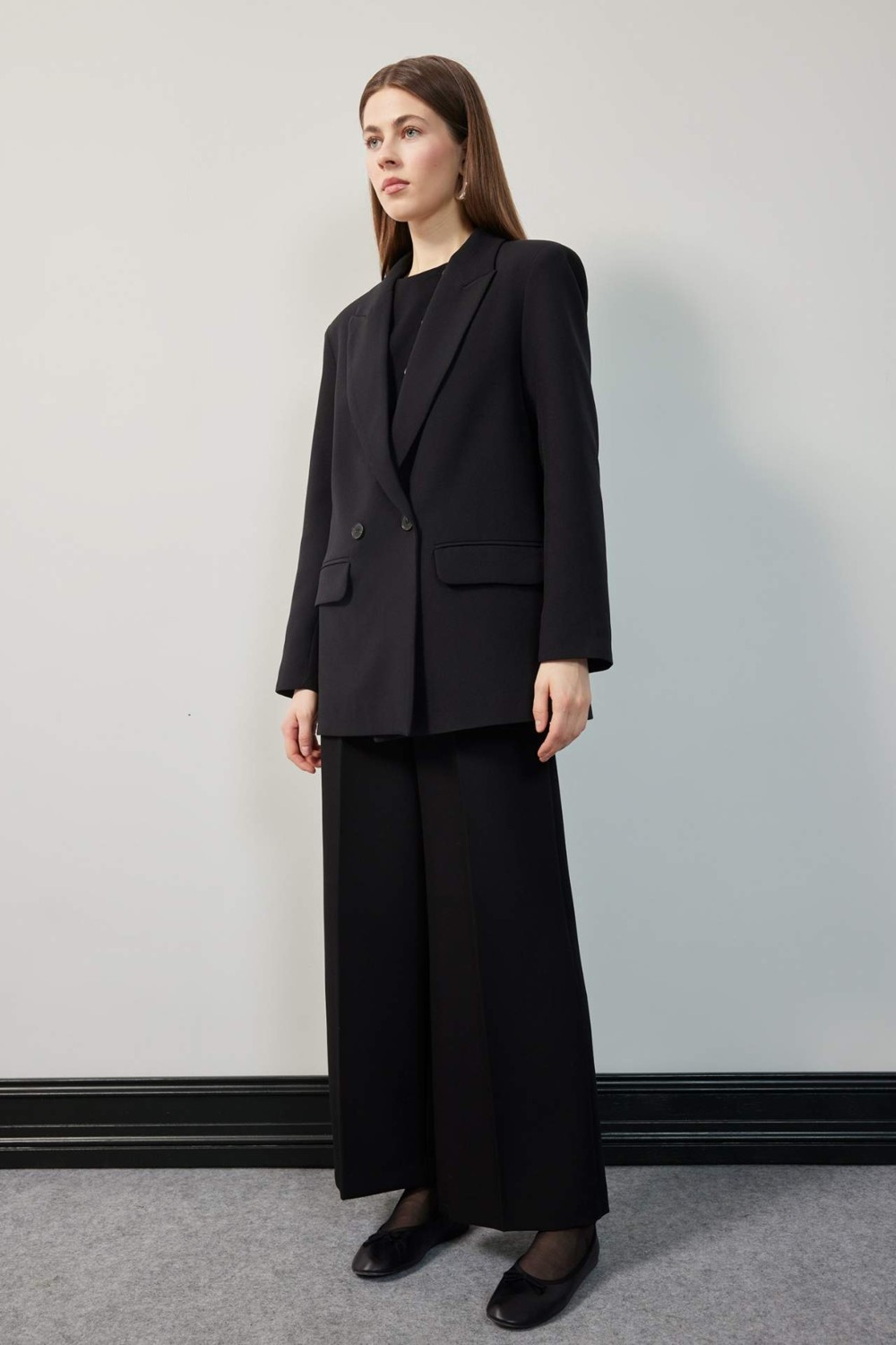 DeFacto Oversize Ceket Yaka Blazer Ceket C2457AX25SP görsel 2