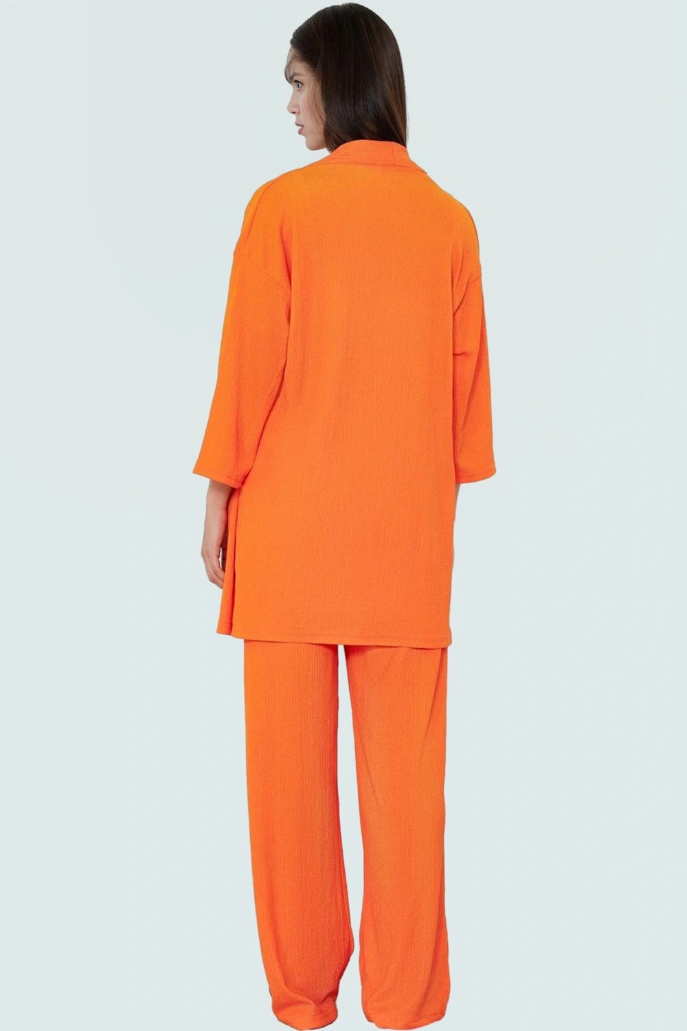 Ersefa Yazlık Kadın Kimono Pantolon Takım Rahat Şık ve Çok Yönlü Trend Tasarım Modern Stil Görünüm görsel 7