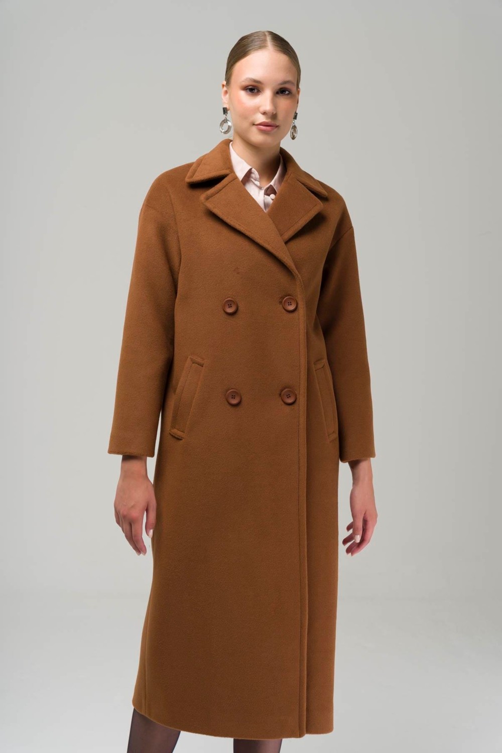 Olcay Kruvaze Ara Boy Oversize Kaban Taba 3860-Y görsel 2