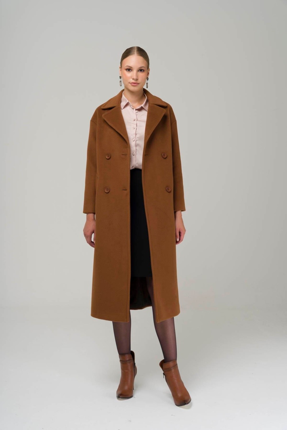 Olcay Kruvaze Ara Boy Oversize Kaban Taba 3860-Y görsel 5