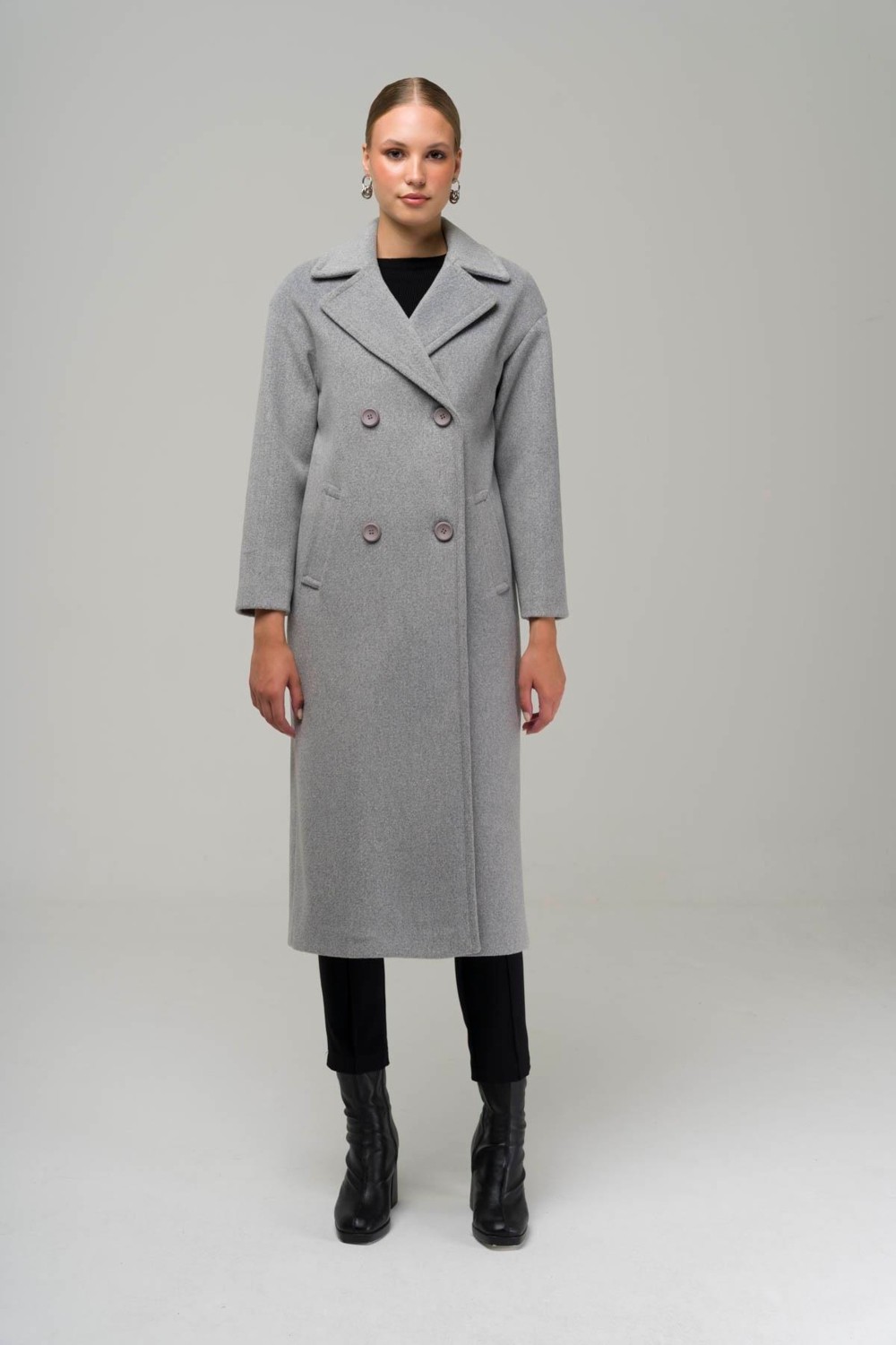 Olcay Kruvaze Ara Boy Oversize Kaban A.gri 3860-Y görsel 4