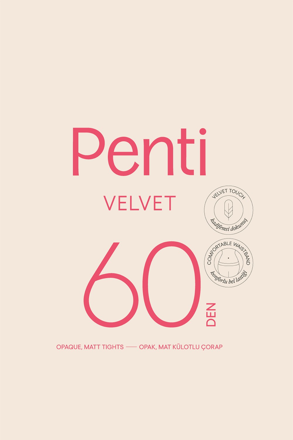 Penti Siyah Velvet Külotlu Çorap görsel 4