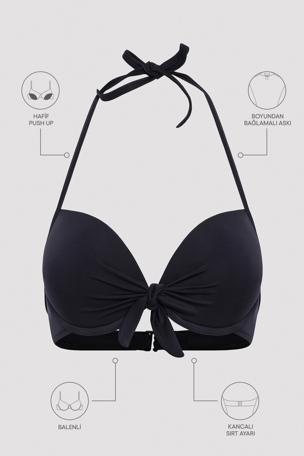 Penti Cup Siyah Bikini Üstü görsel 6