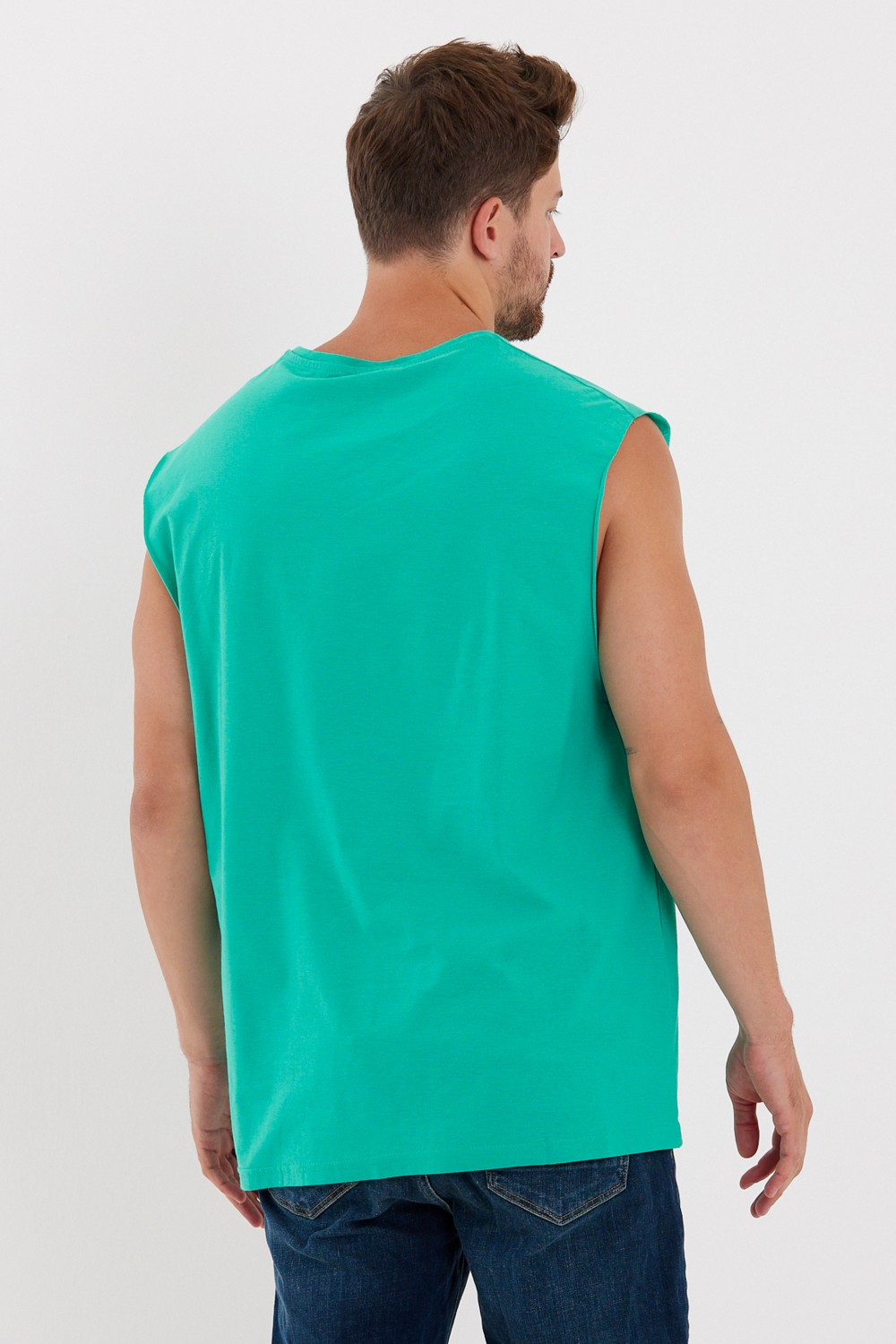 Superlife Bisiklet Yaka Kolsuz Tshirt görsel 8