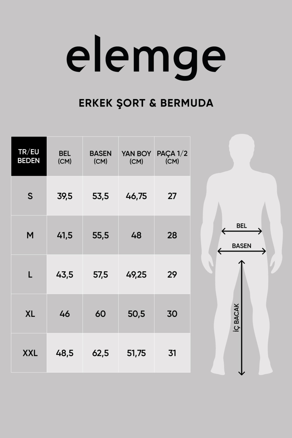 elemge Pamuklu Erkek Gri Casual Şort Yan Cepli Bağcıklı Regular Fit Kalıp Boru Paça Günlük Bermuda 2 Iplik görsel 8
