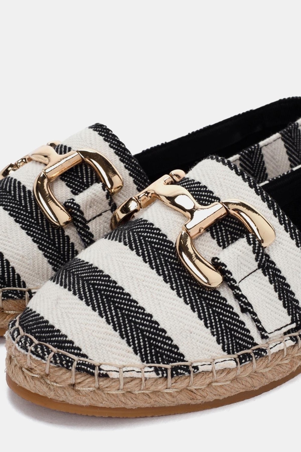Be Style Aria Kadın Siyah Tokalı Bez Espadril görsel 3