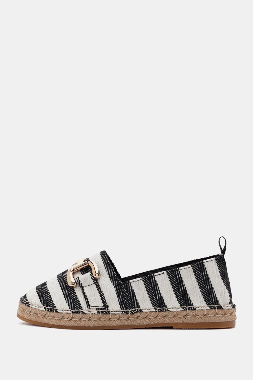 Be Style Aria Kadın Siyah Tokalı Bez Espadril görsel 4