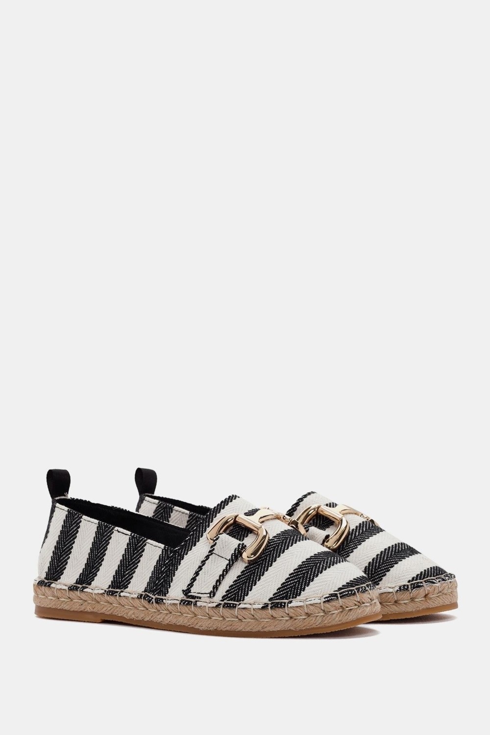 Be Style Aria Kadın Siyah Tokalı Bez Espadril görsel 5