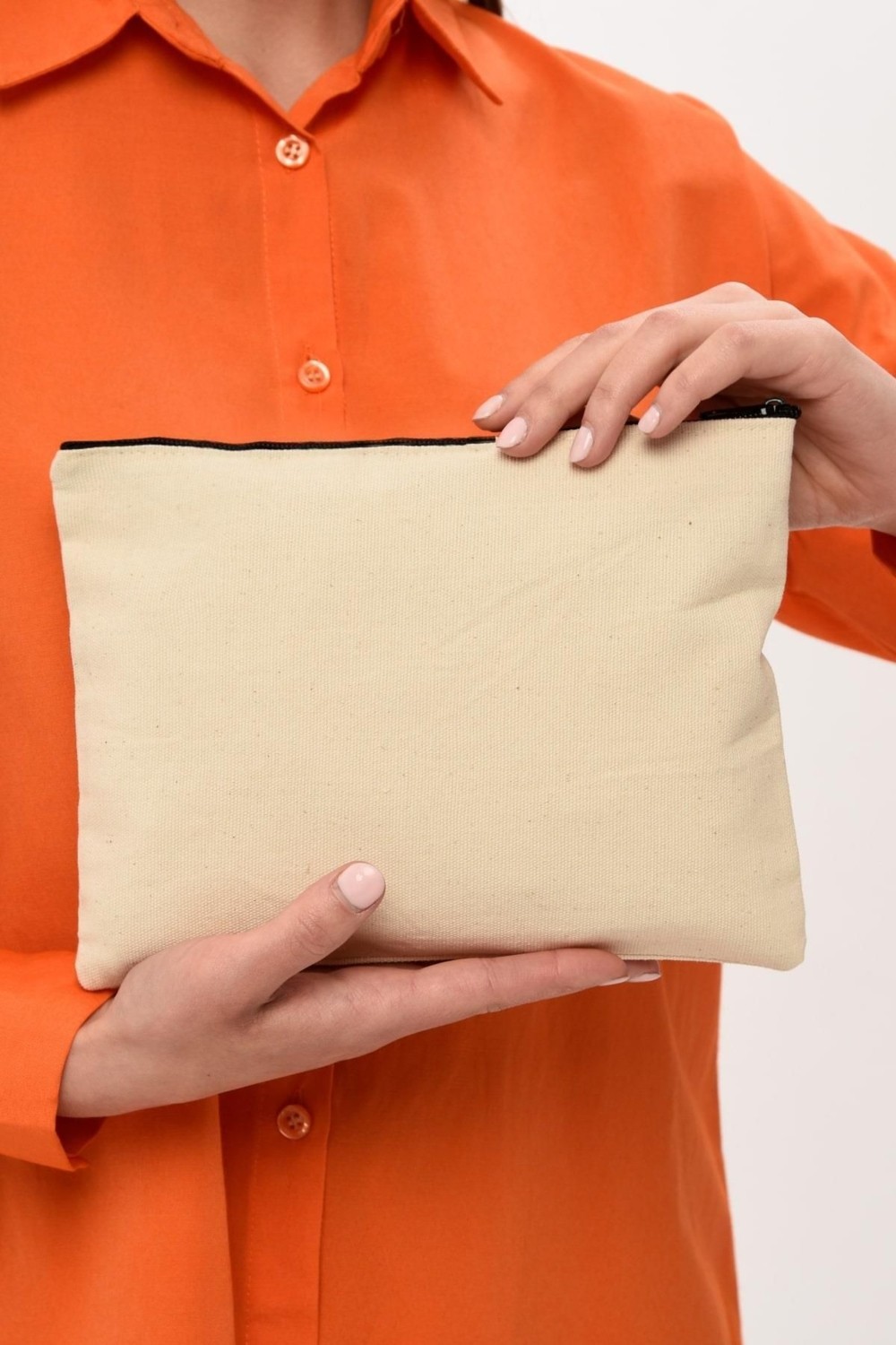 Çınar Bez Çanta Kanvas Kumaş Clutch Çanta (25x18) görsel 4