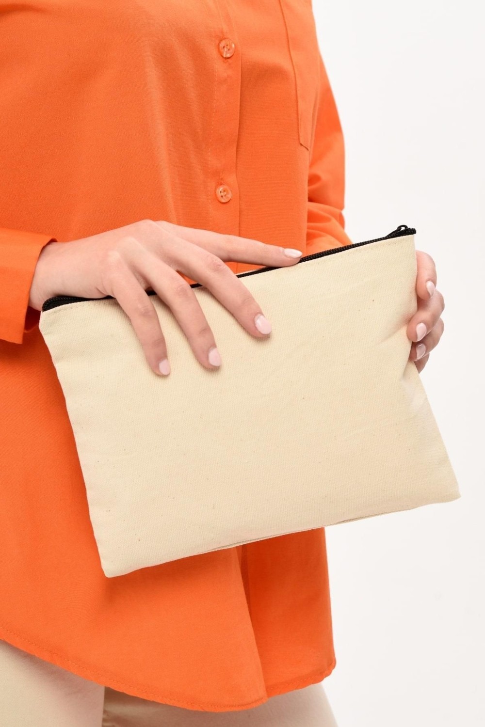 Çınar Bez Çanta Kanvas Kumaş Clutch Çanta (25x18) görsel 5