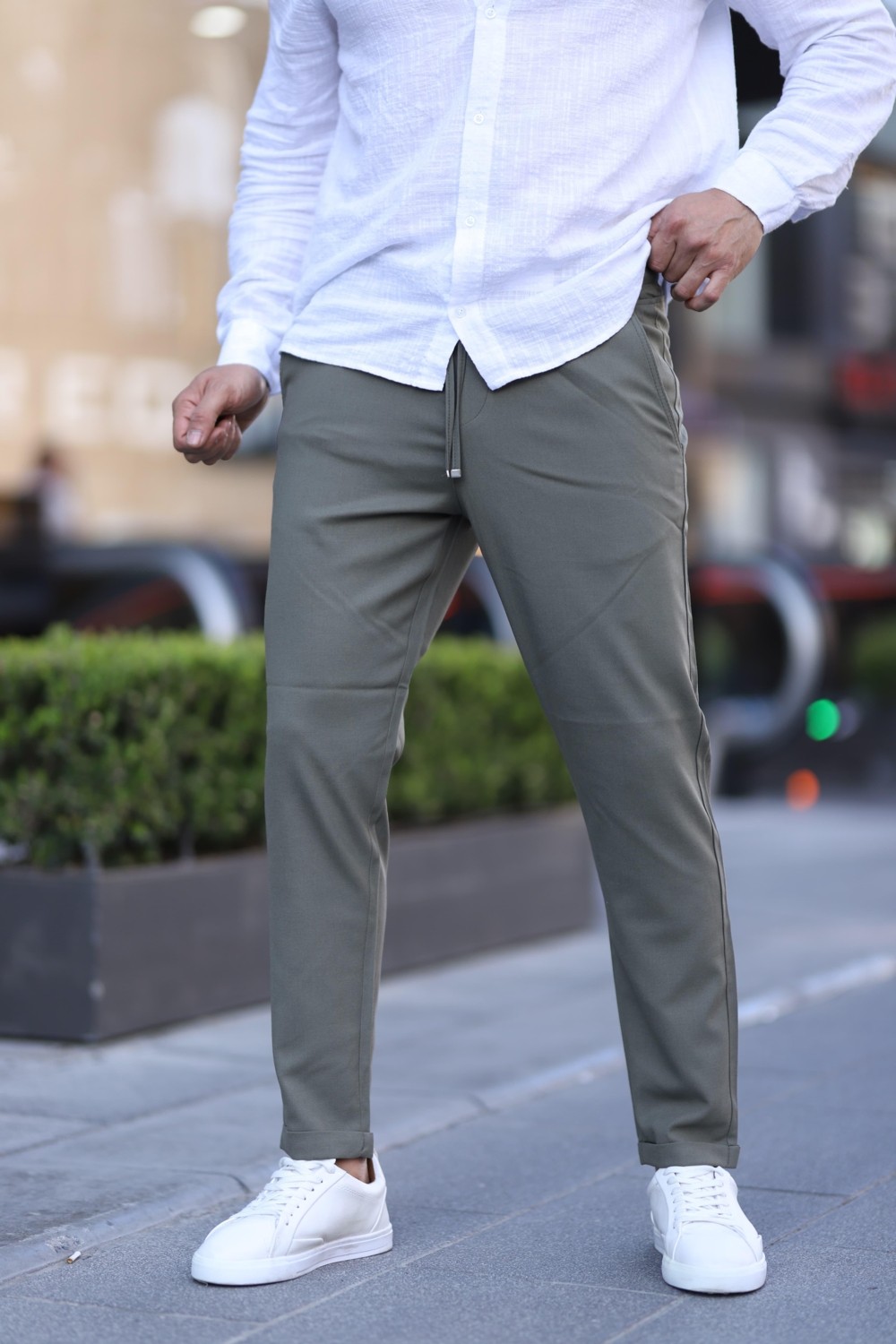 Hello7 Erkek Dar Kesim Duble Paça Esnek Jogger Pantolon görsel 7