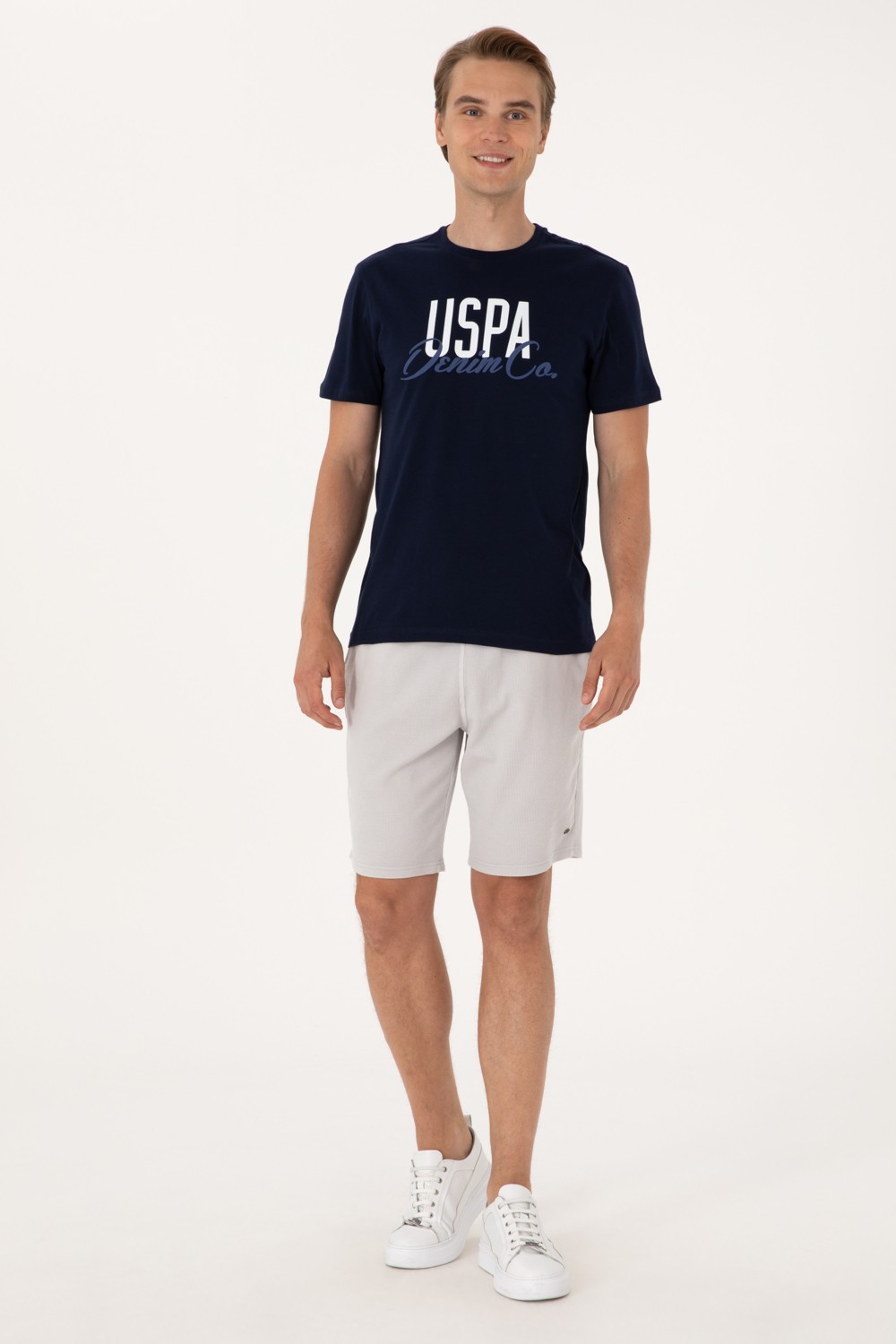 U.S. Polo Assn. Erkek Mavi Örme Şort 50298082-VR036
