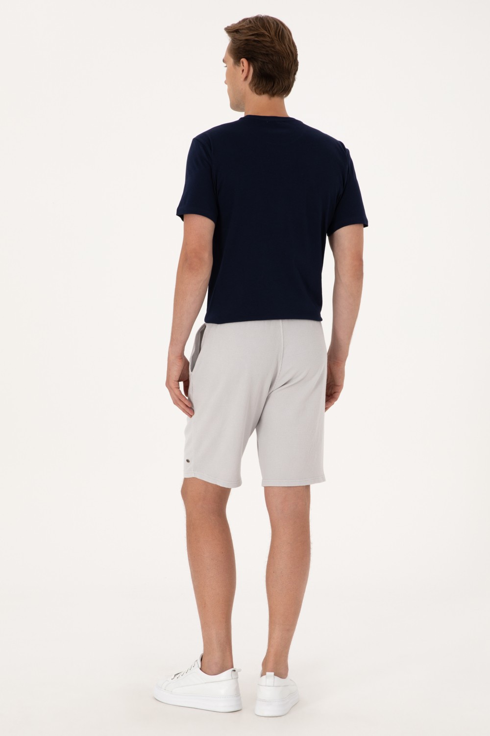 U.S. Polo Assn. Erkek Mavi Örme Şort 50298082-VR036 görsel 4