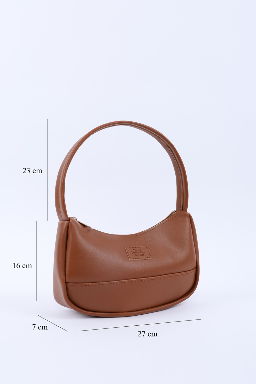 SHAKA Bordo SHK229 Suni Deri , Fermuarlı Tek Bölmeli , Baget Model El, Kol ve Omuz Çantası görsel 2