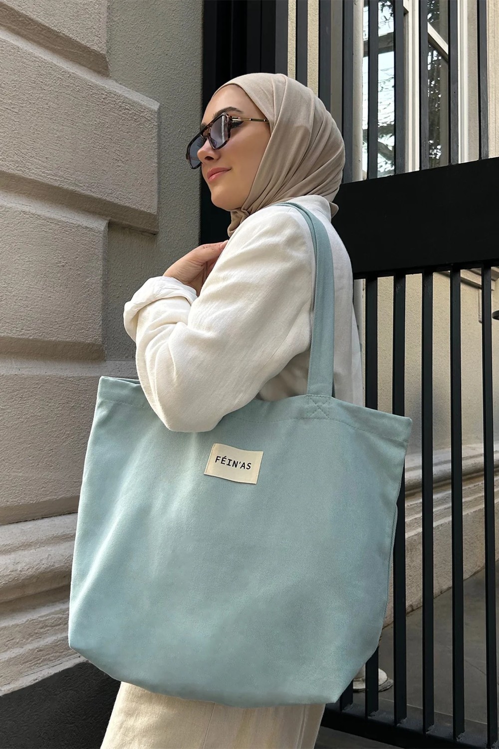 Feinas Gabardin Bez Çanta - Siyah (Mıknanıs Çıt Çıt - Pamuk Gabardin) görsel 7