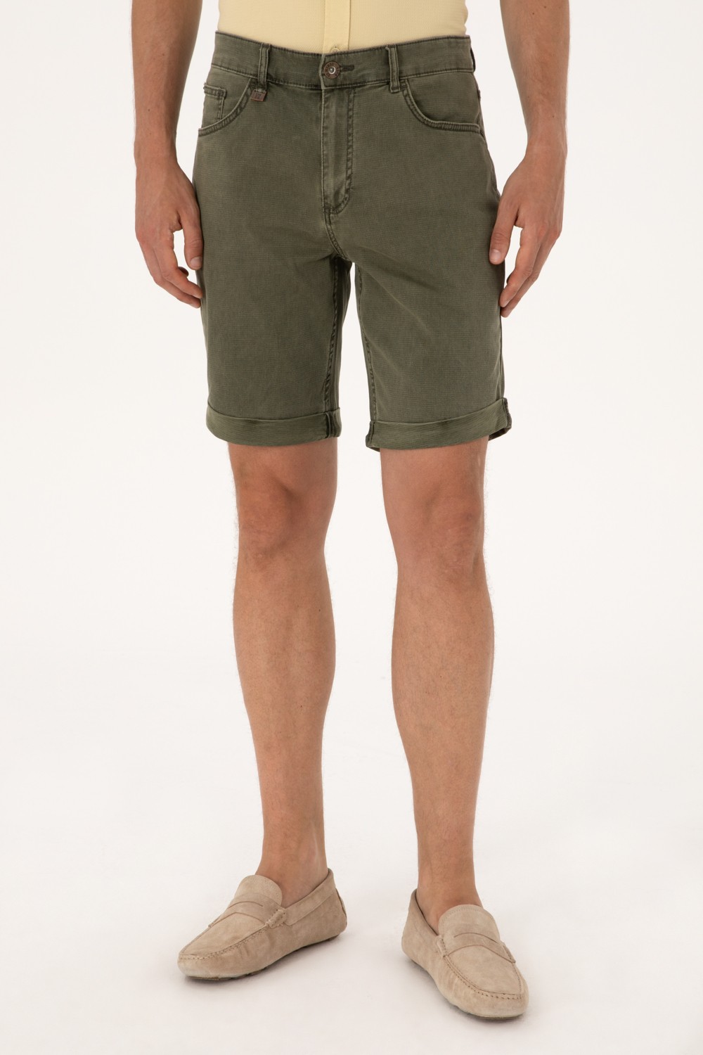U.S. Polo Assn. Erkek Haki Jean Şort 50301847-VR027 görsel 2