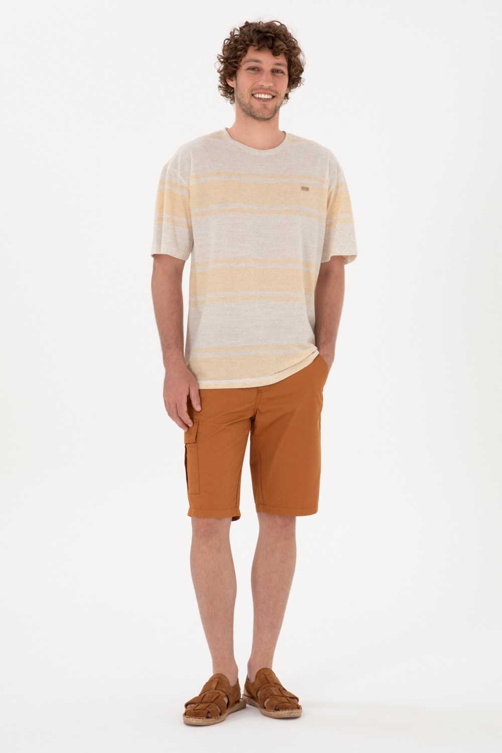 U.S. Polo Assn. Erkek Hardal Dokuma Şort 50300418-VR072 görsel 7
