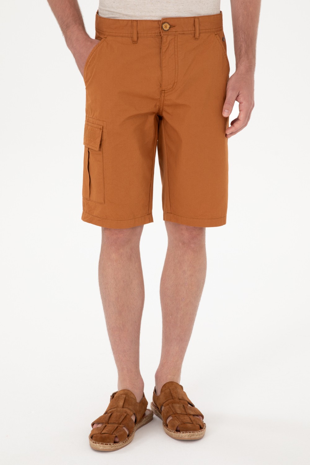 U.S. Polo Assn. Erkek Hardal Dokuma Şort 50300418-VR072 görsel 8