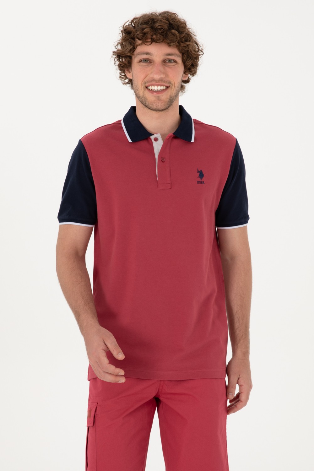 U.S. Polo Assn. Erkek Beyaz Regular Fit Polo Yaka Tişört 50306871-VR013