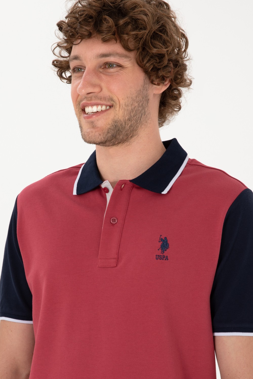 U.S. Polo Assn. Erkek Beyaz Regular Fit Polo Yaka Tişört 50306871-VR013 görsel 2