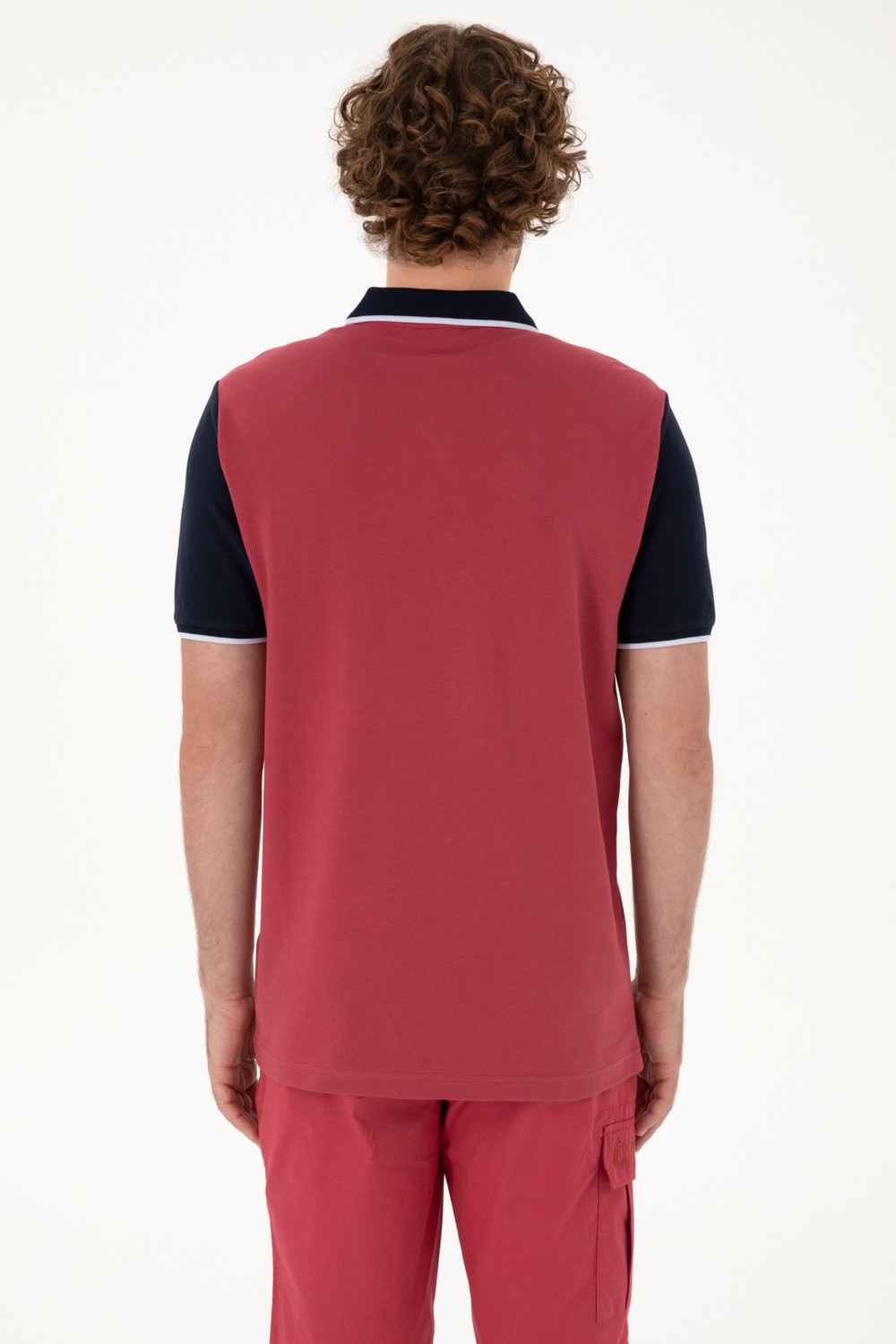 U.S. Polo Assn. Erkek Beyaz Regular Fit Polo Yaka Tişört 50306871-VR013 görsel 5