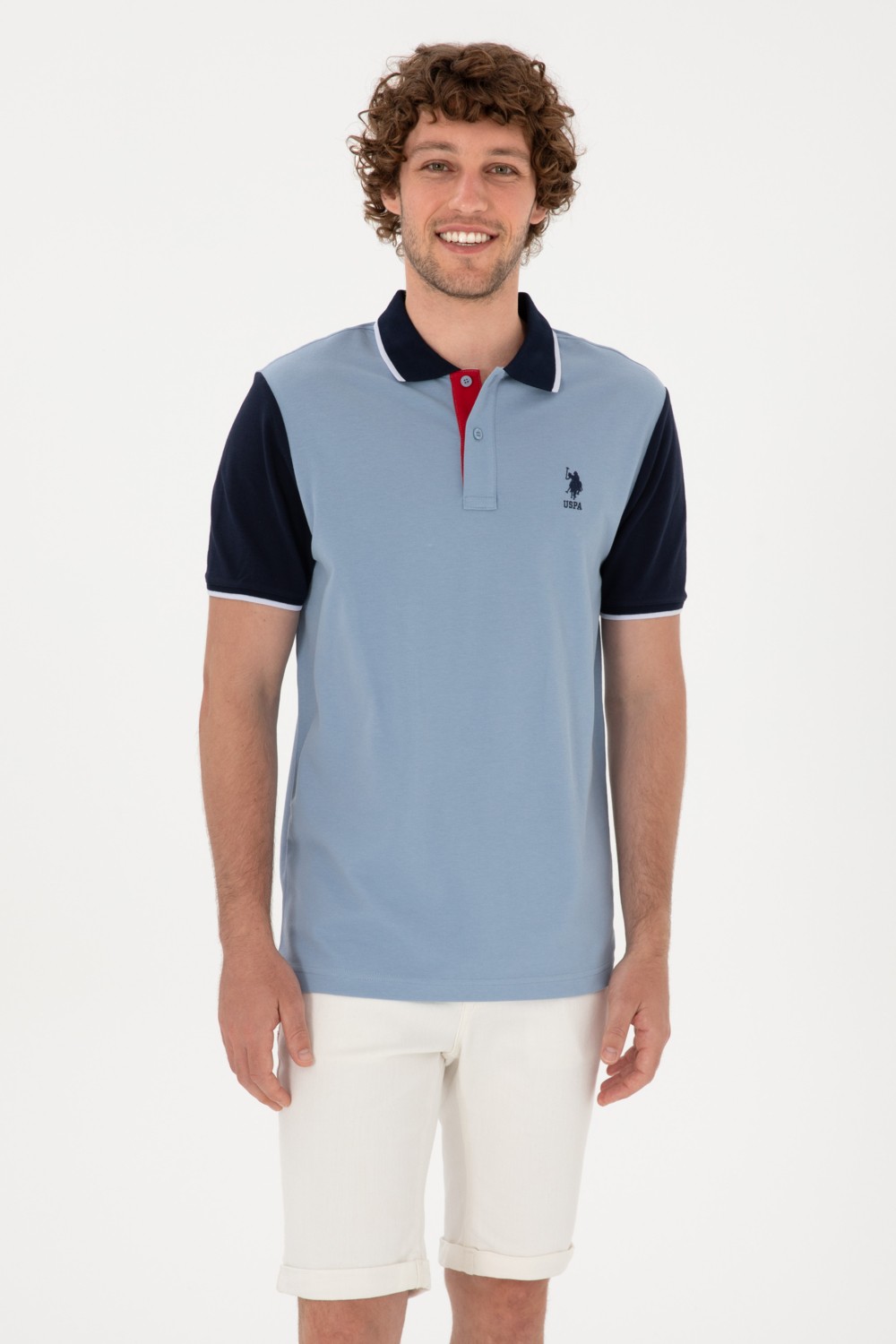 U.S. Polo Assn. Erkek Beyaz Regular Fit Polo Yaka Tişört 50306871-VR013