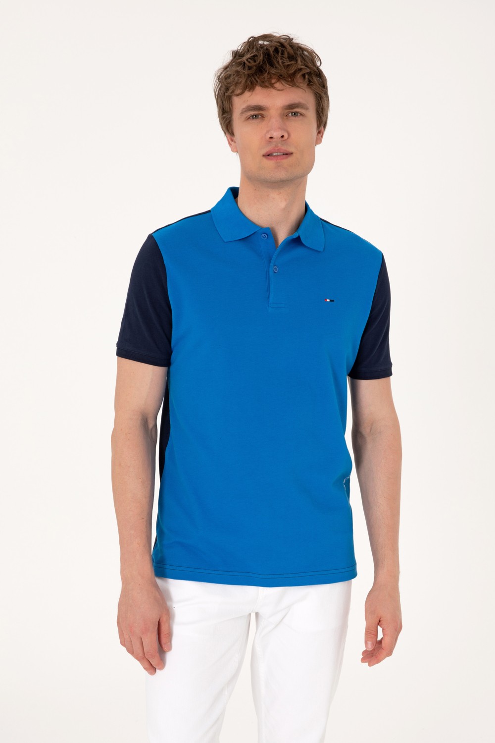 U.S. Polo Assn. Erkek Regular Fit Lacivert Polo Yaka Tişört 50306790-VR033 görsel 8