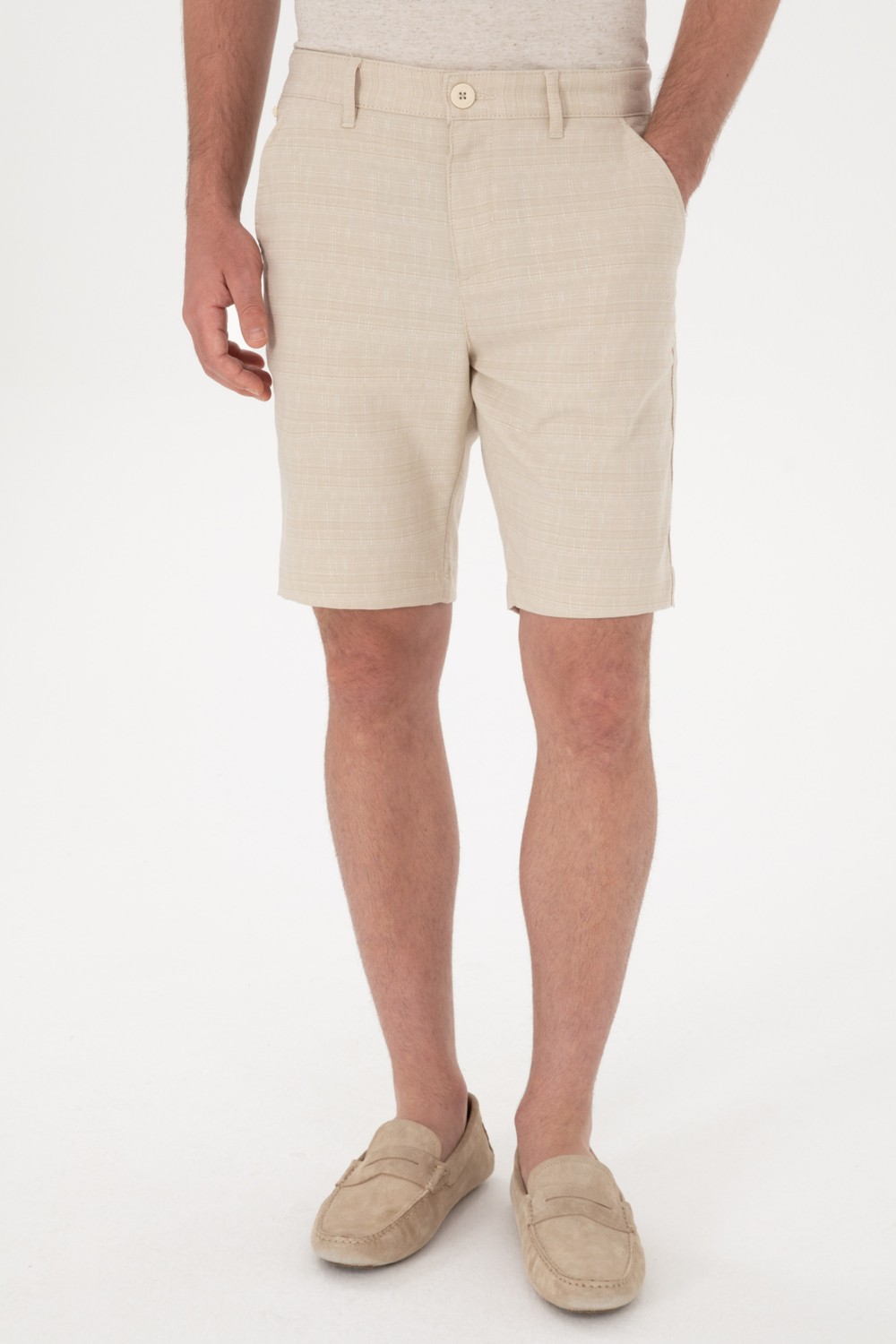 U.S. Polo Assn. Erkek Mavi Dokuma Şort 50300443-VR036 görsel 2