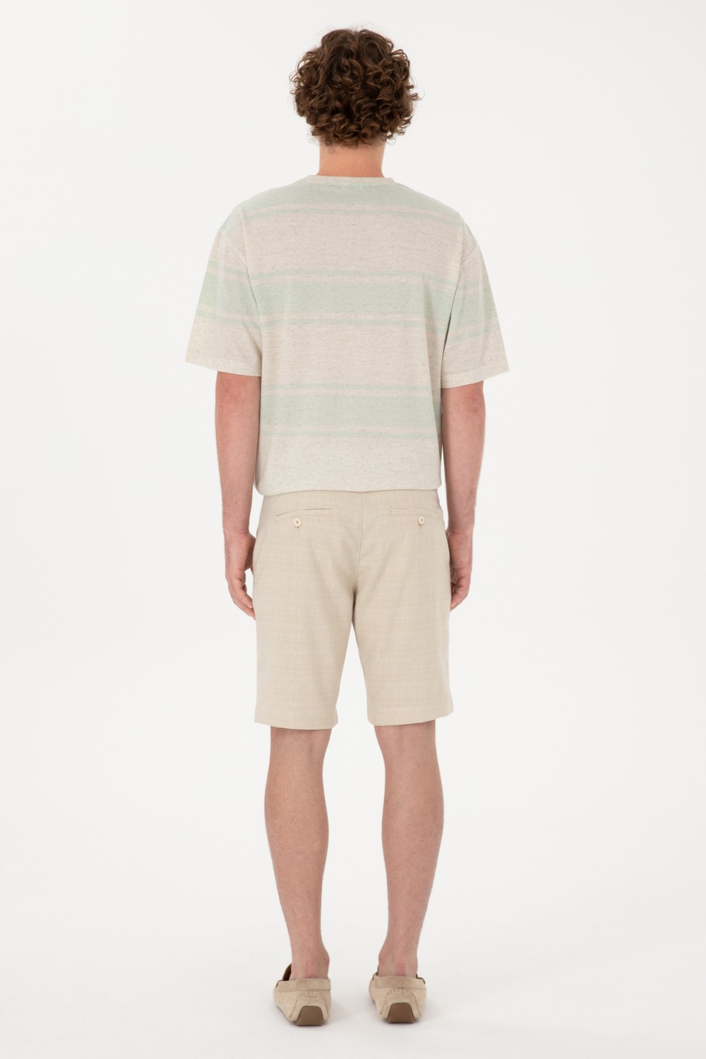 U.S. Polo Assn. Erkek Mavi Dokuma Şort 50300443-VR036 görsel 4