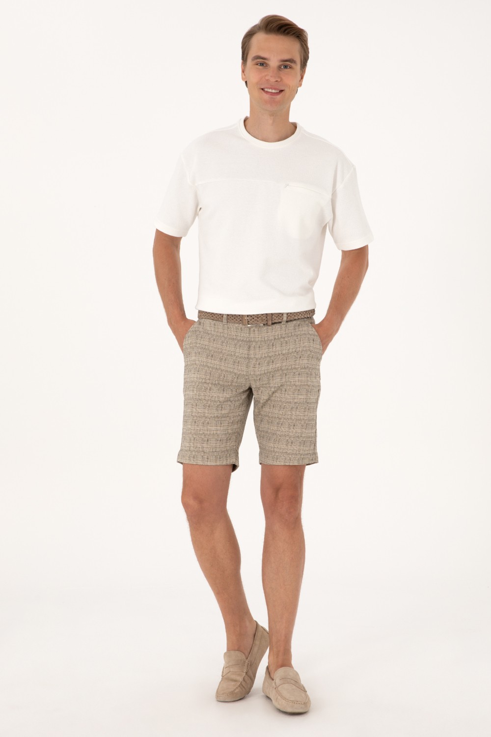 U.S. Polo Assn. Erkek Mavi Dokuma Şort 50300443-VR036 görsel 7