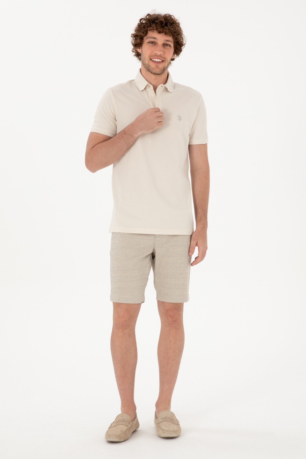 U.S. Polo Assn. Erkek Mavi Dokuma Şort 50300443-VR036