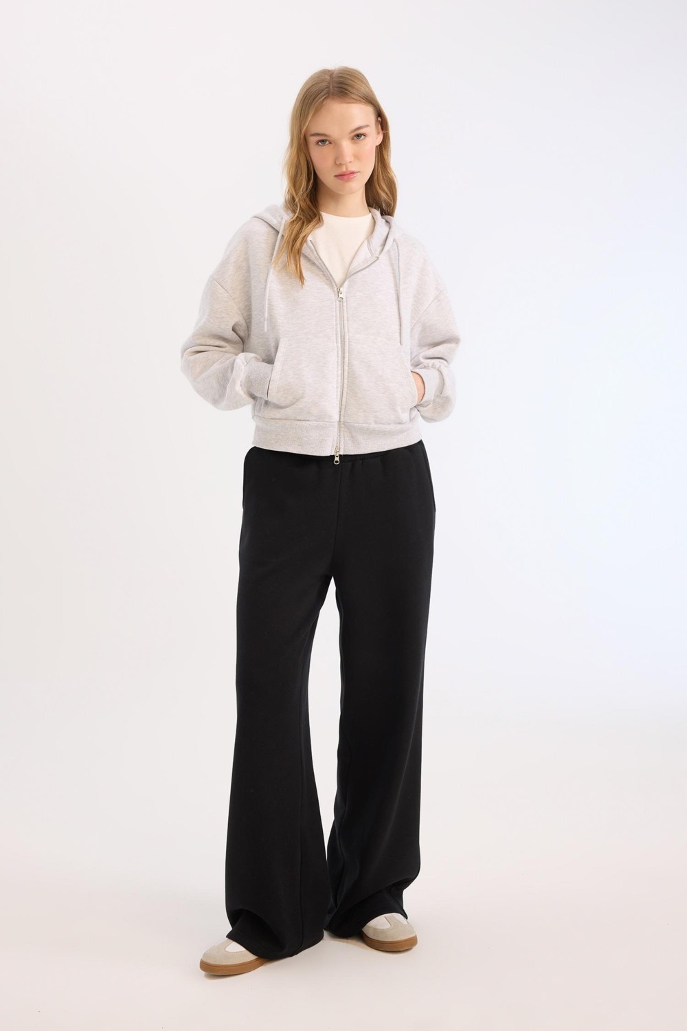 DeFacto Wide Leg Eşofman Altı Beli Lastikli Geniş Bol Paça B3345AX25SP
