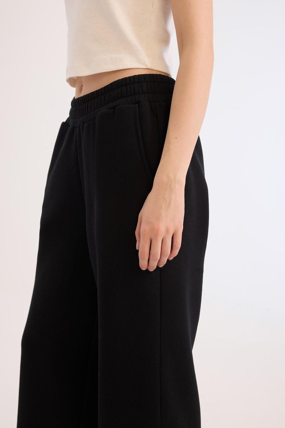 DeFacto Wide Leg Eşofman Altı Beli Lastikli Geniş Bol Paça B3345AX25SP görsel 5