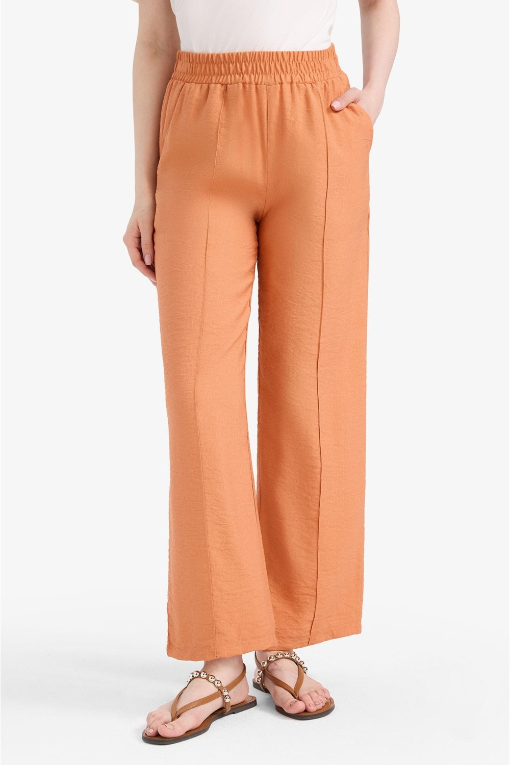 DeFacto Straight Fit Düz Paça Pantolon F0984AX25SM görsel 6