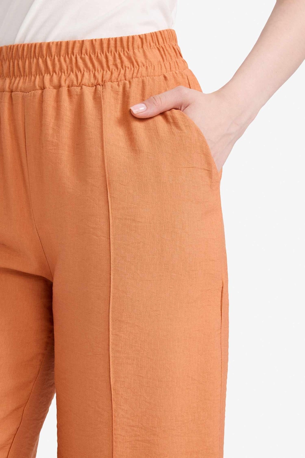 DeFacto Straight Fit Düz Paça Pantolon F0984AX25SM görsel 7