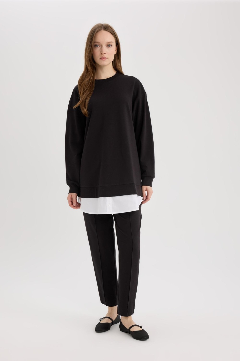 DeFacto Harem Basic Sweatshirt Kumaşı Pantolon D9363AX25SP görsel 2