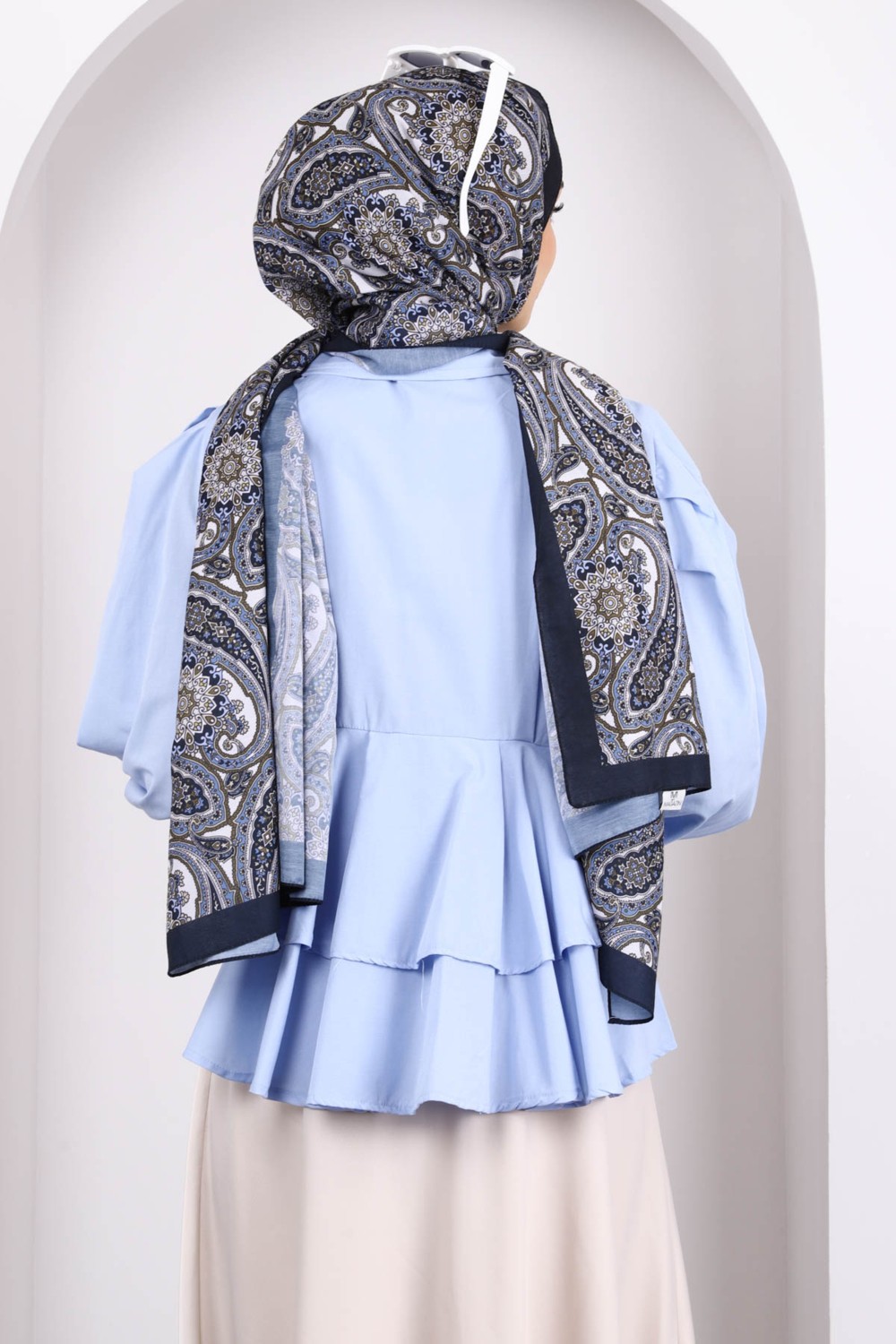 İmaj Butik Ekru Ön Bağlamalı Katlı Kimono görsel 8