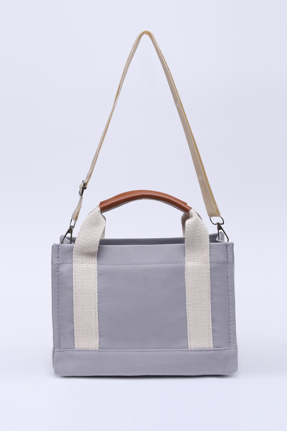SHAKA Vizon SHK138 2 Bölmeli Kanvas Kumaş Ayarlanabilir Askılı Fermuarlı El, Kol ve Omuz Çantası U:17 G:24 E:10 cm görsel 4